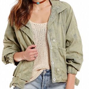 Free People Lightweight Oversized Cotton Military Jacket - Women’s SP